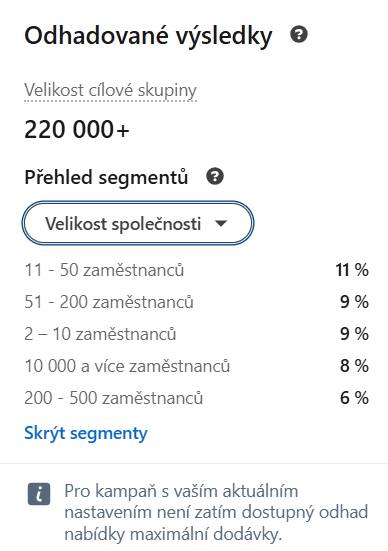 Velikost společnosti